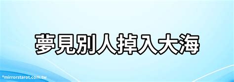 夢見別人掉進海裡|夢見別人掉進大海里